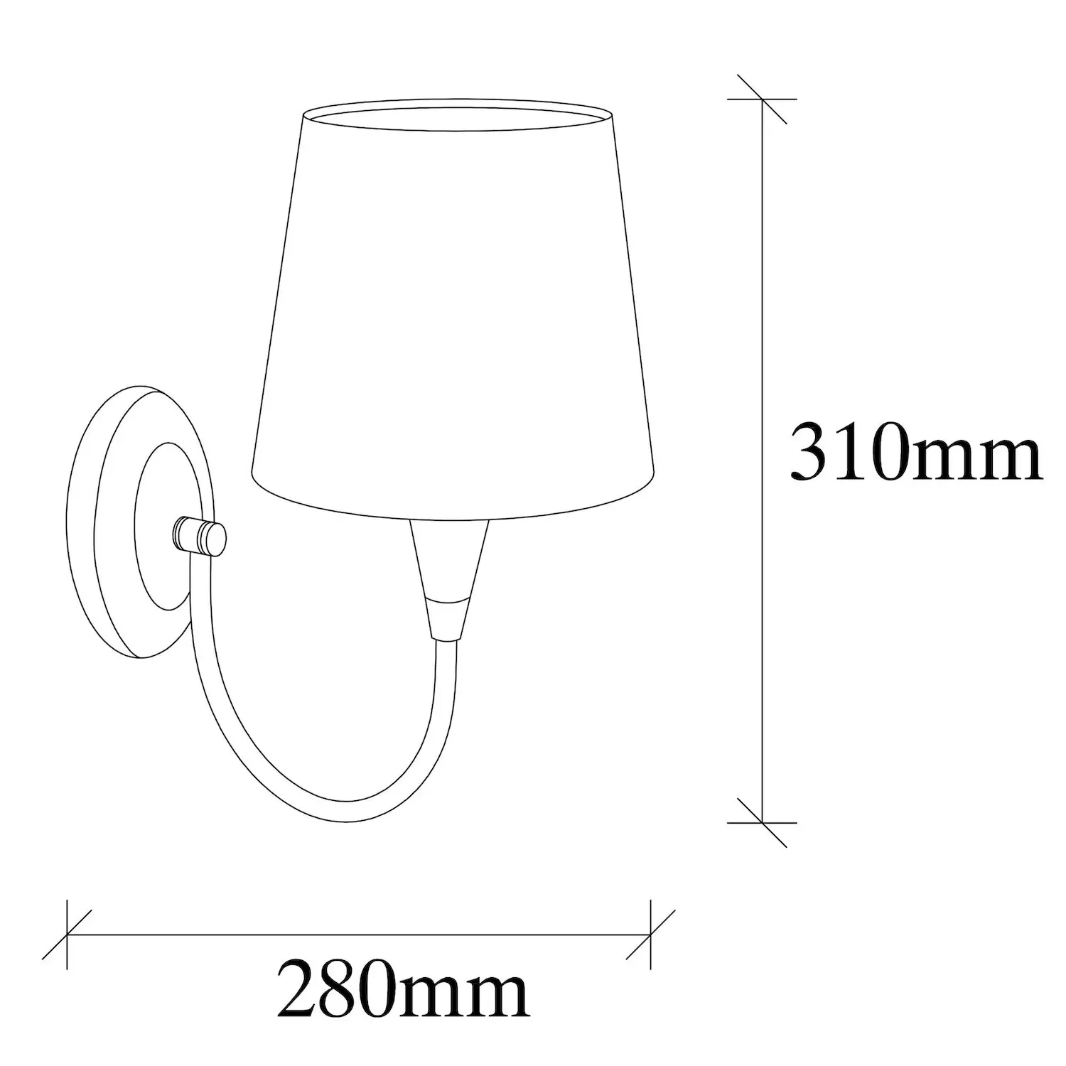 Lampa ścienna kinkiet PARDO 3031 mosiądz beżowym — zdjęcie 7