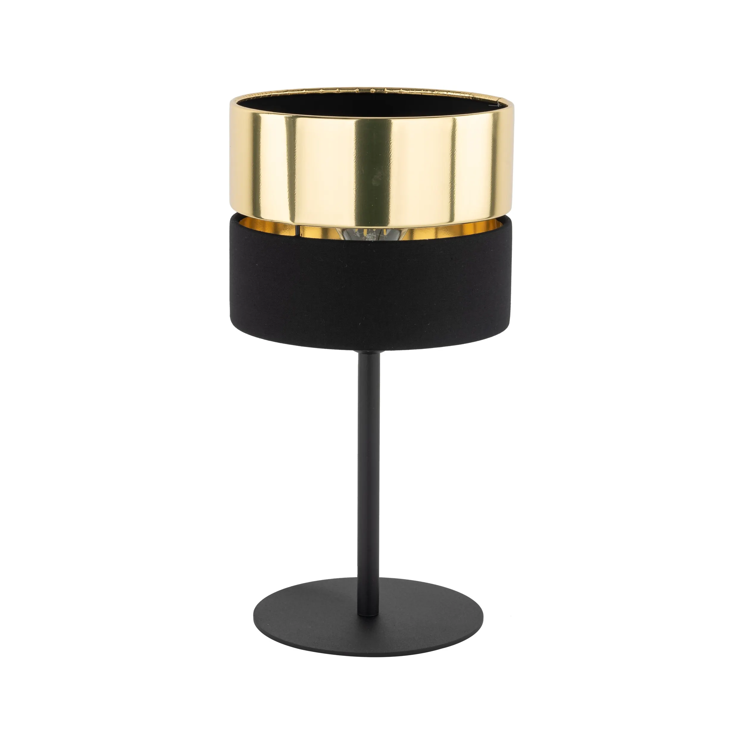 Lampka nocna HILTON czarna ze złotymi elementami 38x20cm
