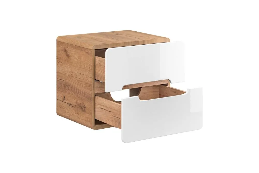 Szafka pod umywalkę z 2 szufladami ARUBA dąb craft, biały 60x53x46cm - ARUBA_WHITE_828-UN-60CM_FSC