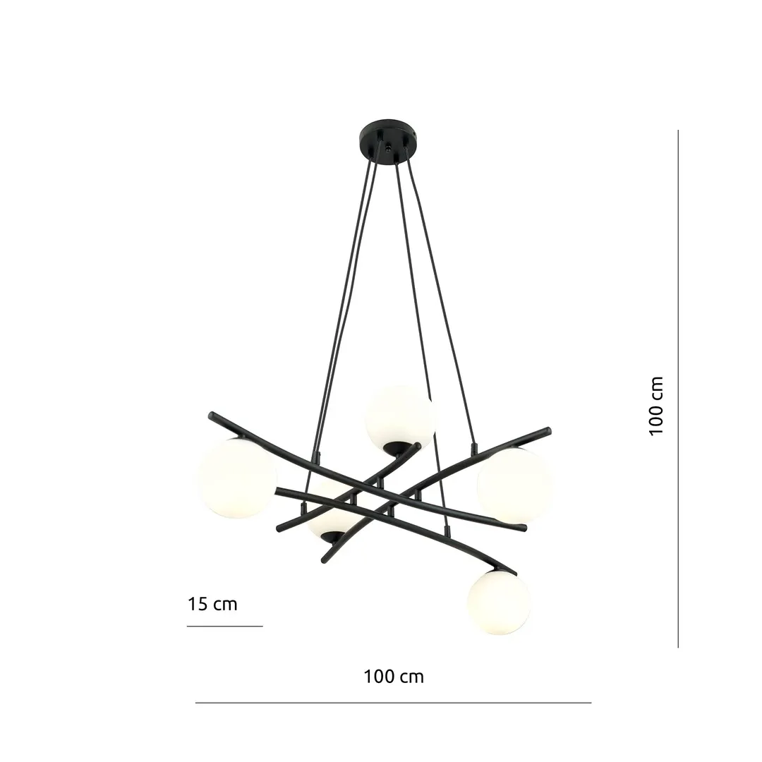 Lampa wisząca ESSA Czarny 1201/5 - 1201/5