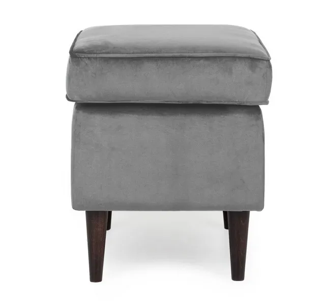 Podnóżek aksamitny RON VELVET szary - RONV14WP