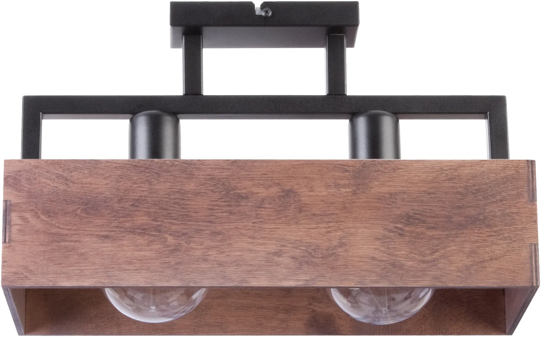Lampa sufitowa/plafon DAKOTA 2 czarno-brązowy