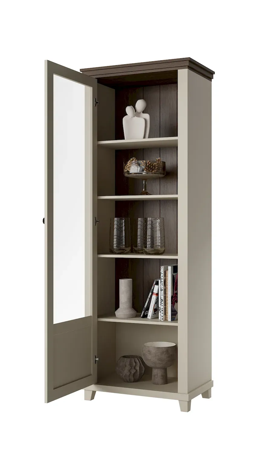 Witryna 1-drzwiowa EVORA WM lewa beż jasny dąb dunin - 24D1JU05