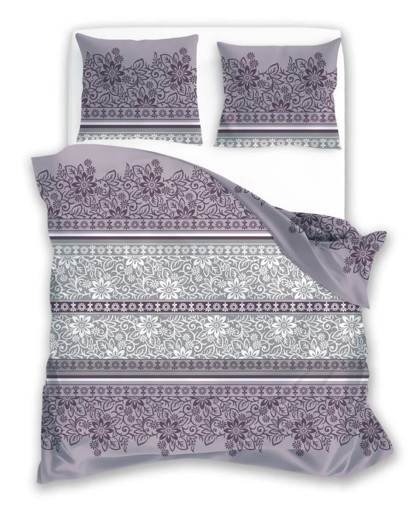 Pościel komplet PURE SATEEN 004 satyna bawełniana 220X200+2x70X80 wielokolorowy Poduszka, Wystrój domu, Meble, Łóżko