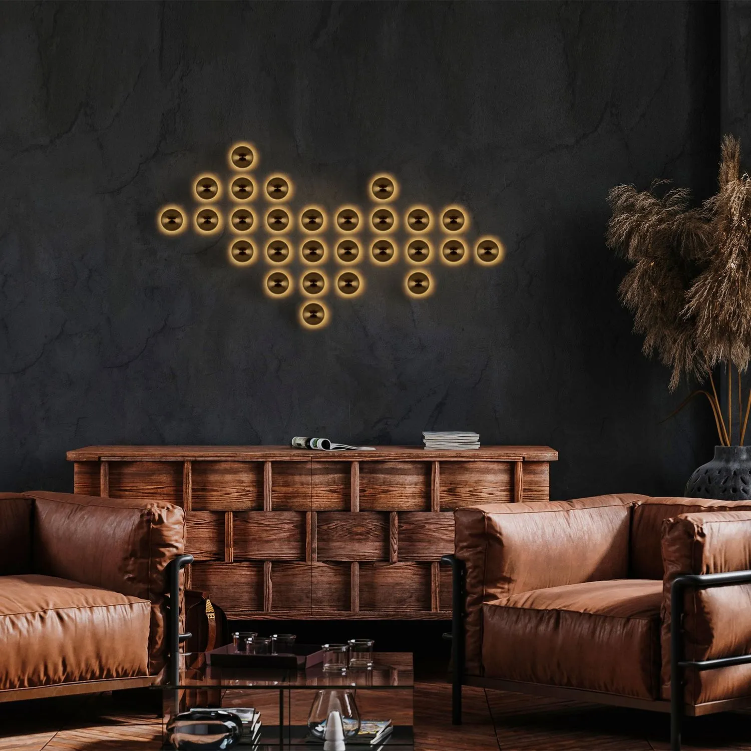 Lampa ścienna kinkiet FUNGAL 16x16cm złota - ASI_942FLG1867