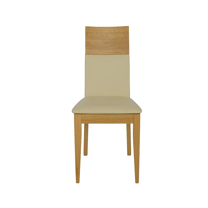 Krzesło dębowe KT371 Naturalny/Skóra DREWMAX — zdjęcie 3