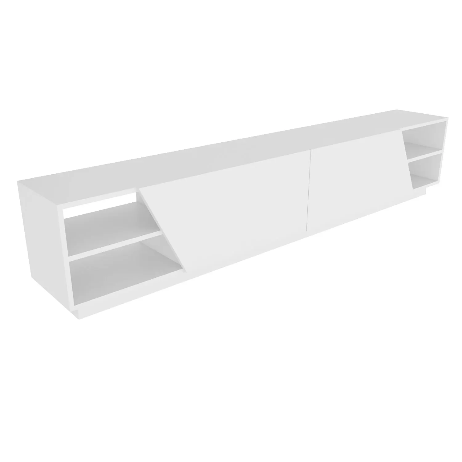 Szafka RTV 2-drzwiowa RHODES 240 cm biała