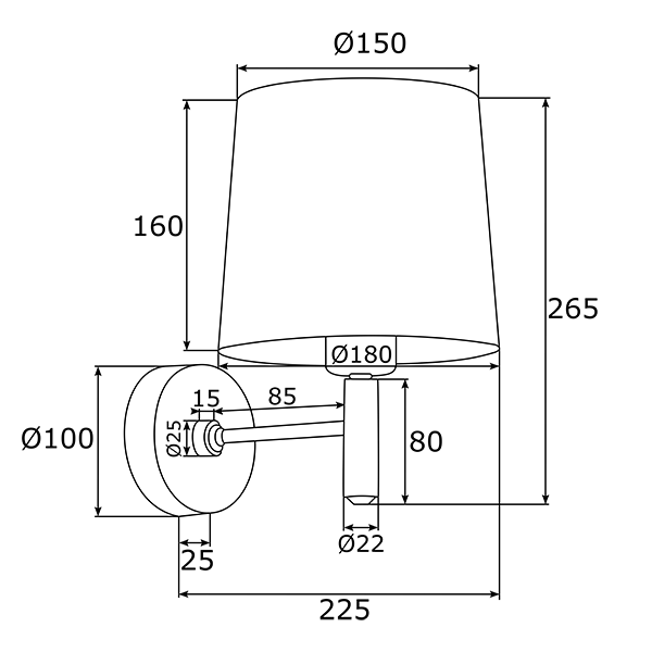 PONTE-PLUS_4728_4727_4729_8105 Kinkiet PONTE PLUS metalowy mosiądz zielony - 8105