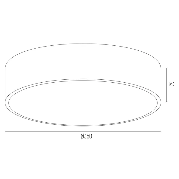 Plafon ATLANTIS LED 32W metalowy złoty biały 35cm okrągły - 4078