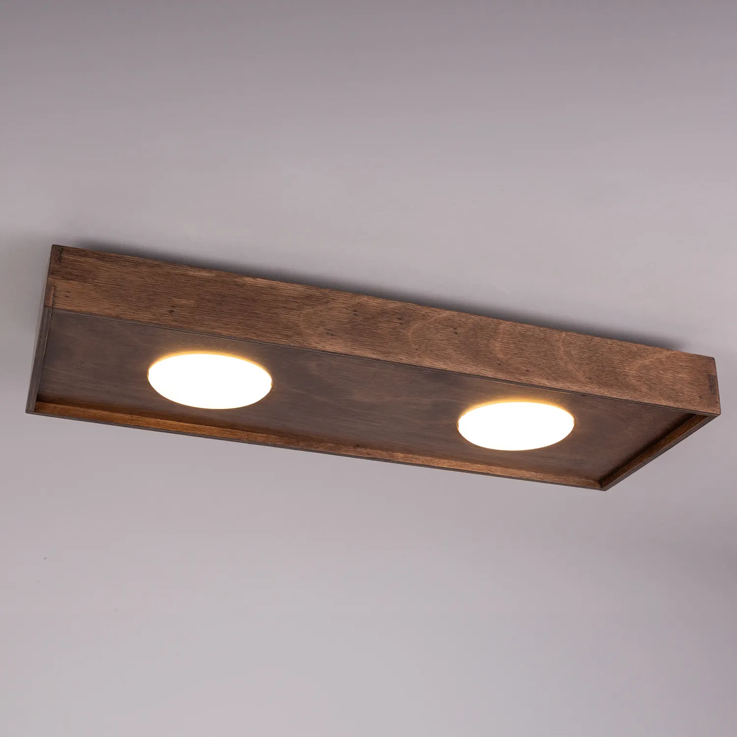 Plafon SOUL 2 brązowy efekt drewna - SI_40915