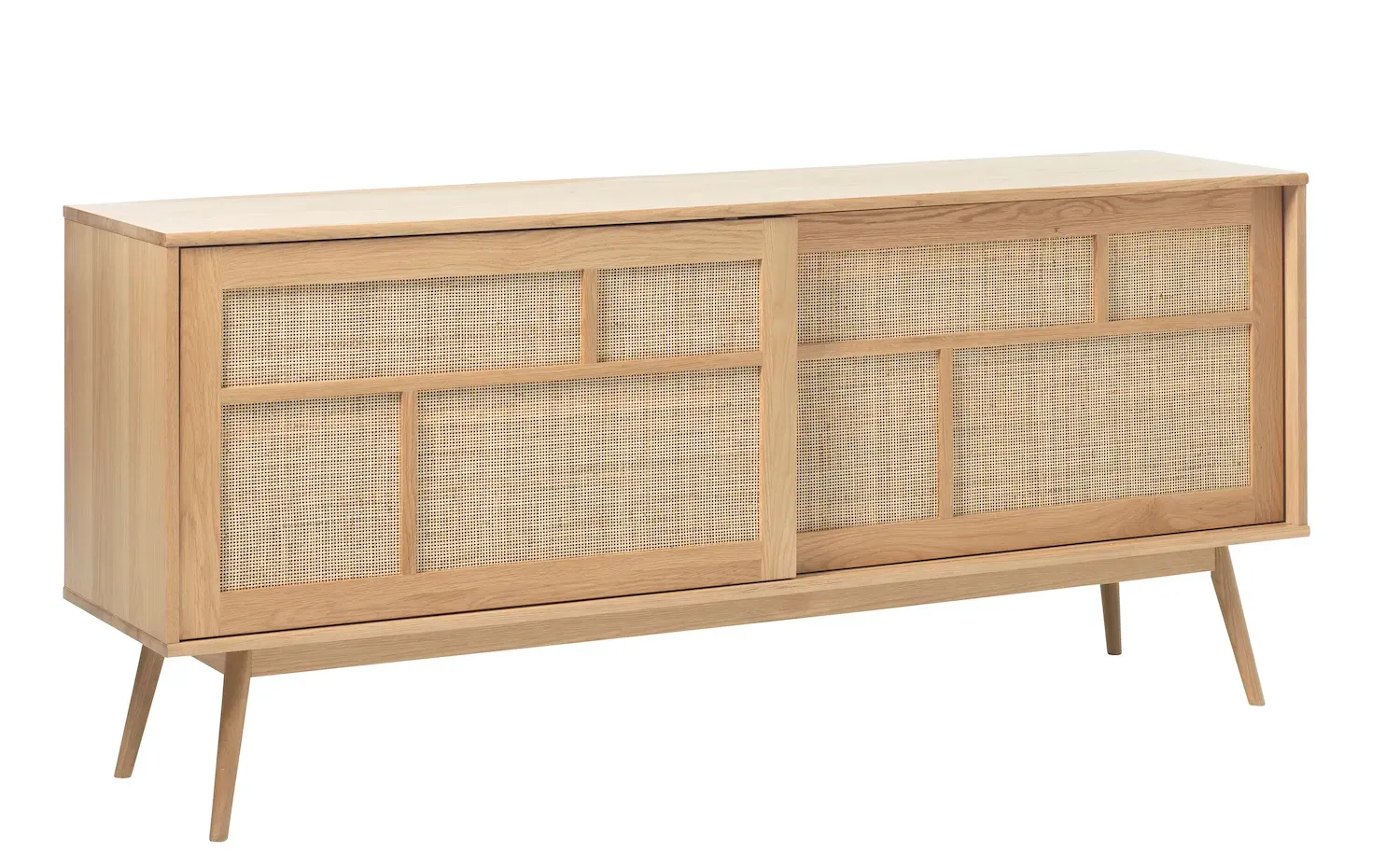 Komoda 2-drzwiowa BARRALI z rattanem - kolor: naturalny Komoda 2-drzwiowa BARRALI z rattanem - kolor: naturalny