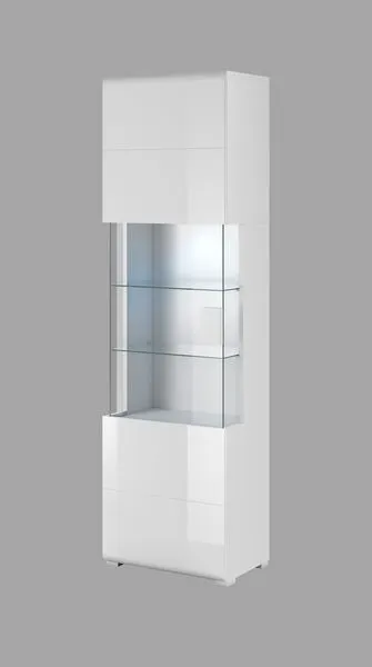 Witryna TOLEDO 5 wysoka biała 204x61x39cm