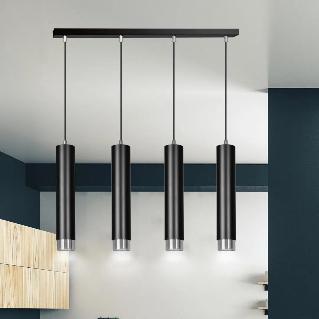 Lampa wisząca KIBO 4 czarny chrom — zdjęcie 7