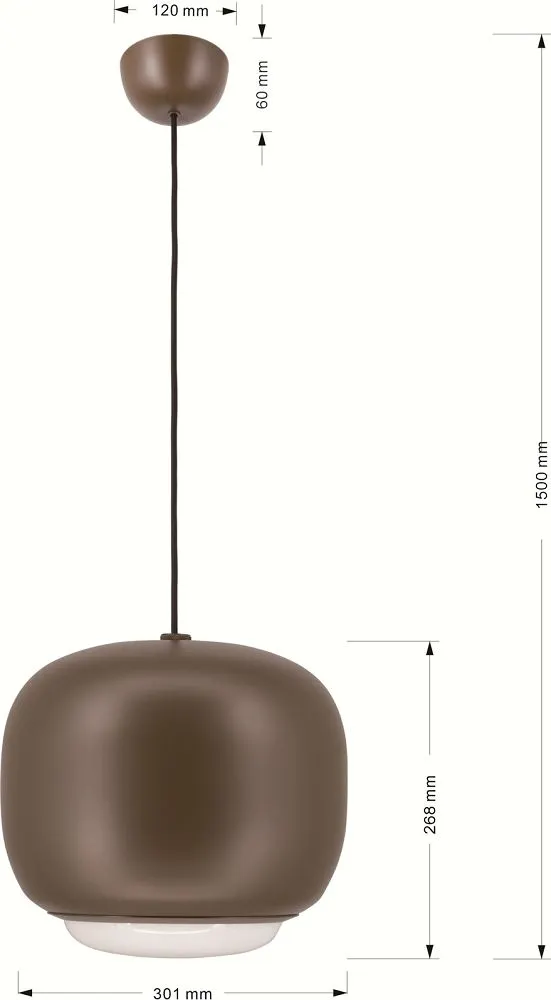 lamp, hanging lamp, pendant light, brown, glass shade
