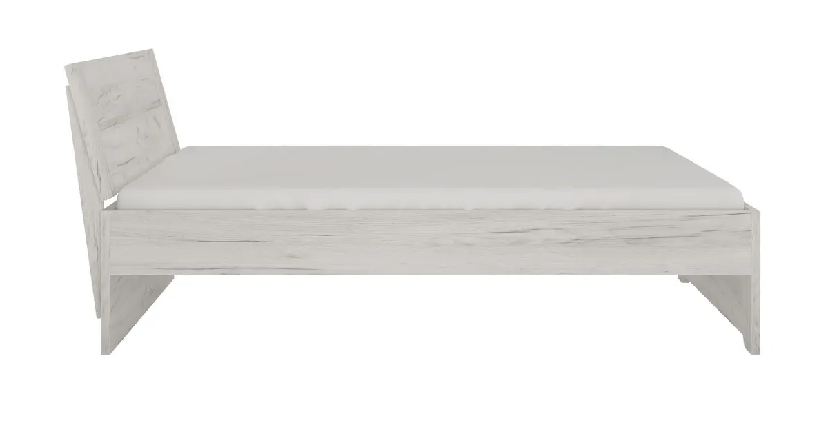 Łóżko młodzieżowe 160x200 ANGEL 92 white craft - 6001091000031