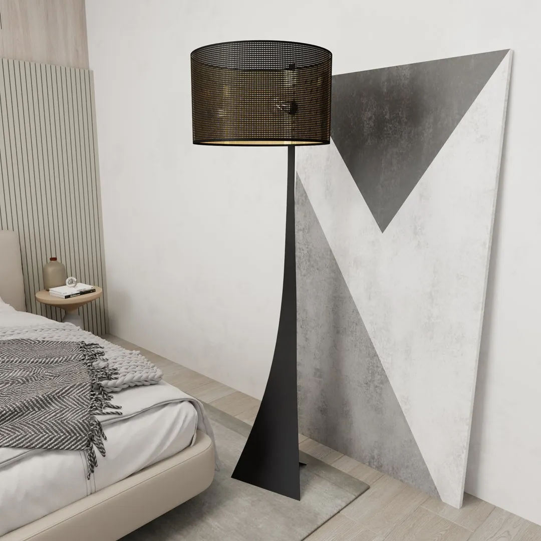 Lampa stojąca ESTRELLA czarny złoty - 1156/LP1