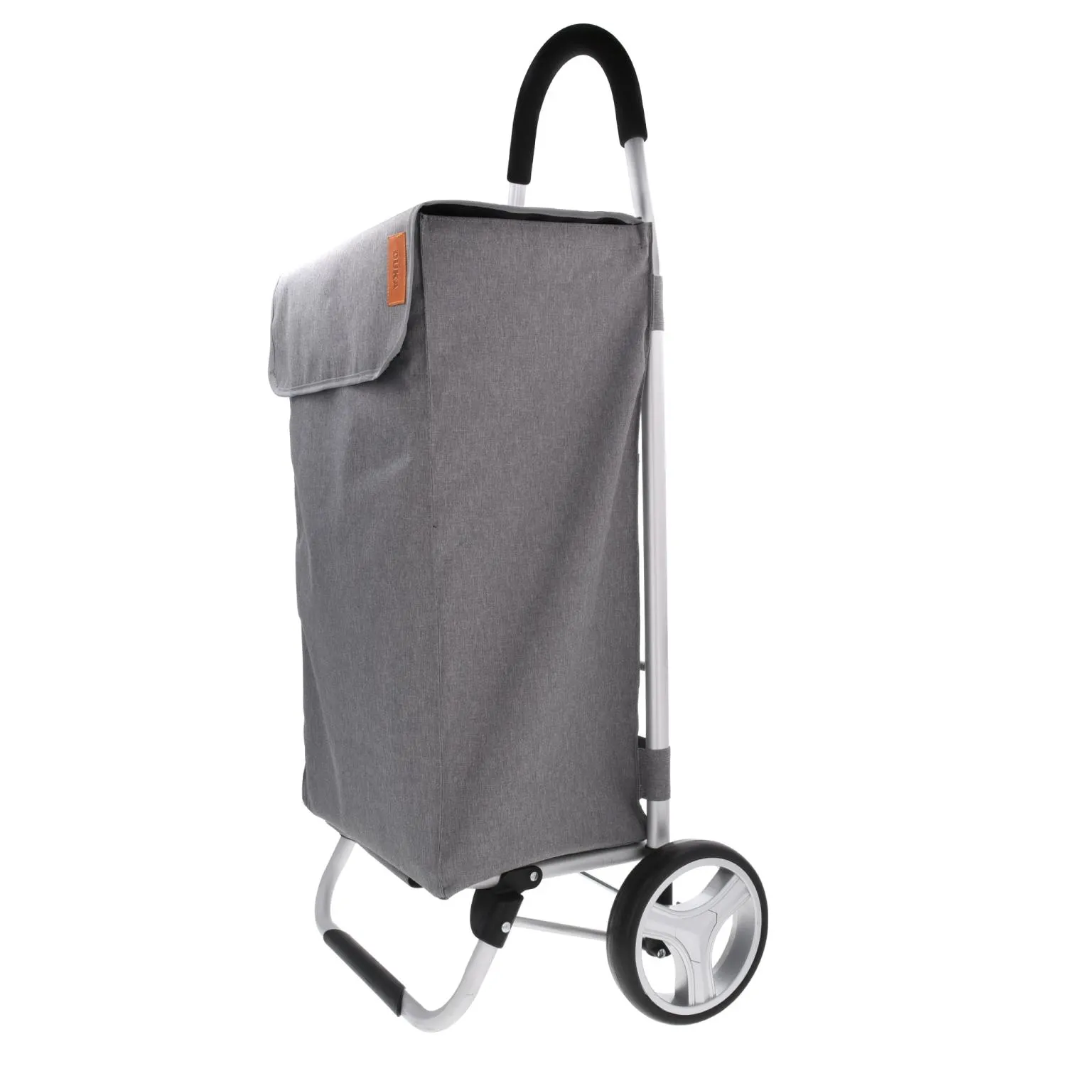 image trolley, koszyk na zakupy, składany, szary, pokrowiec z tkaniny