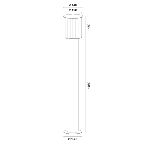 Norfolk lampa ogrodowa stojąca 1 pł., duża 8754 - 8754