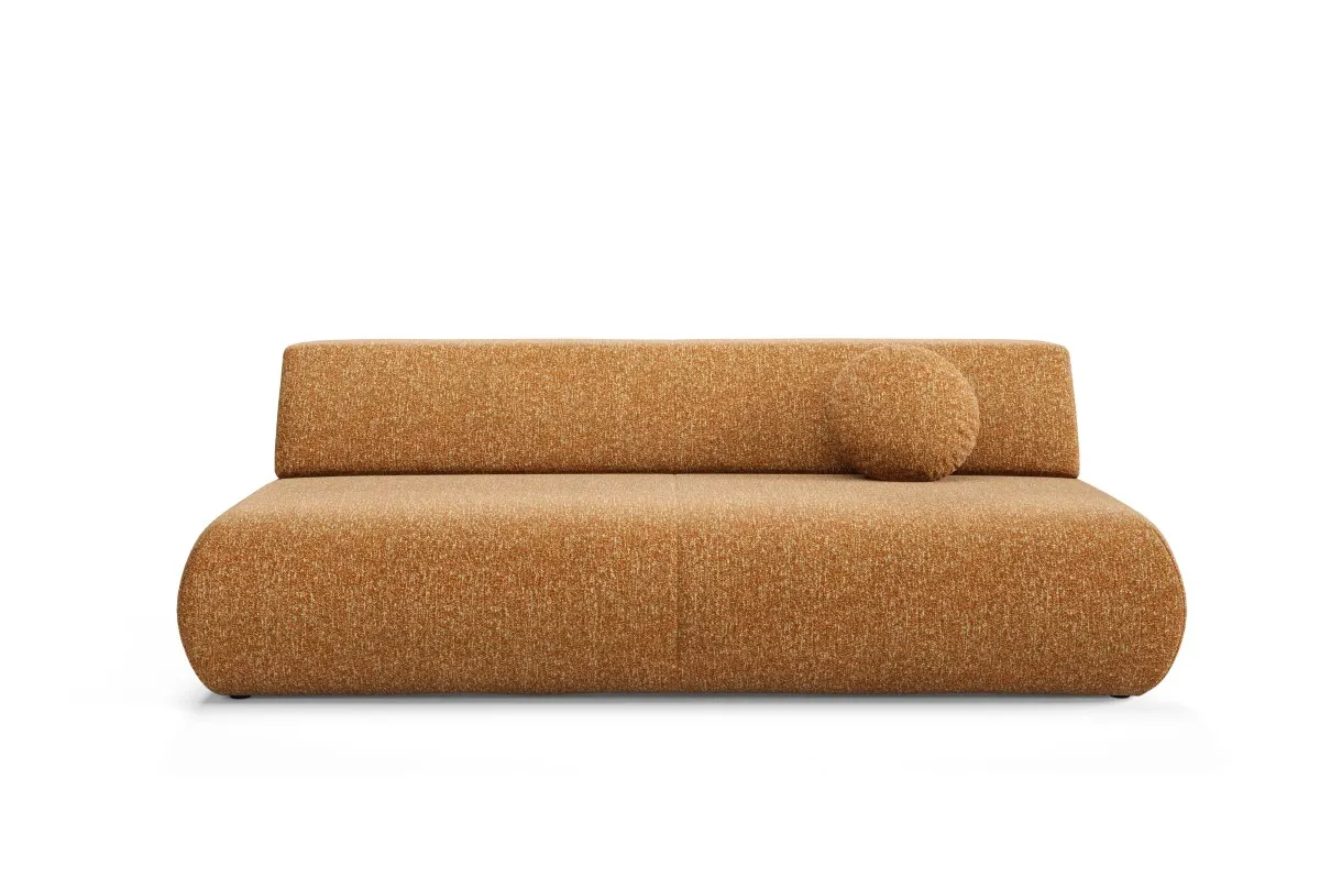 Sofa rozkładana z pojemnikiem PUENTE 214 cm rdzawa