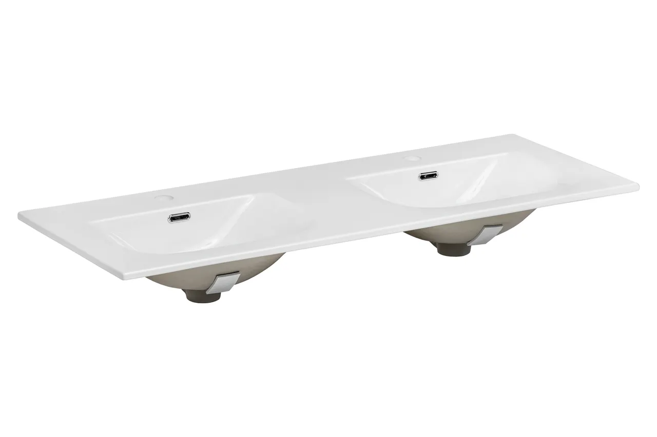 Umywalka meblowa 2-komorowa SKY DP biała 121x46x17cm (bezpiecznie pakowana) Umywalka meblowa 2-komorowa SKY DP biała 121x46x17cm (bezpiecznie pakowana)
