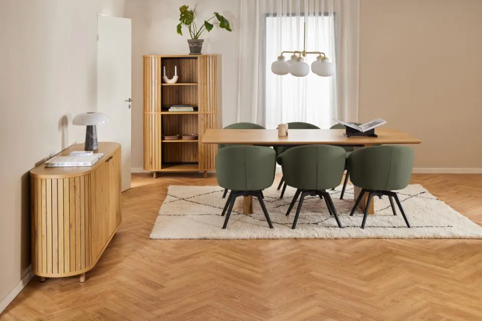 Krzesło obrotowe okrągłe DARLENE zielony/czarny - 0000109092