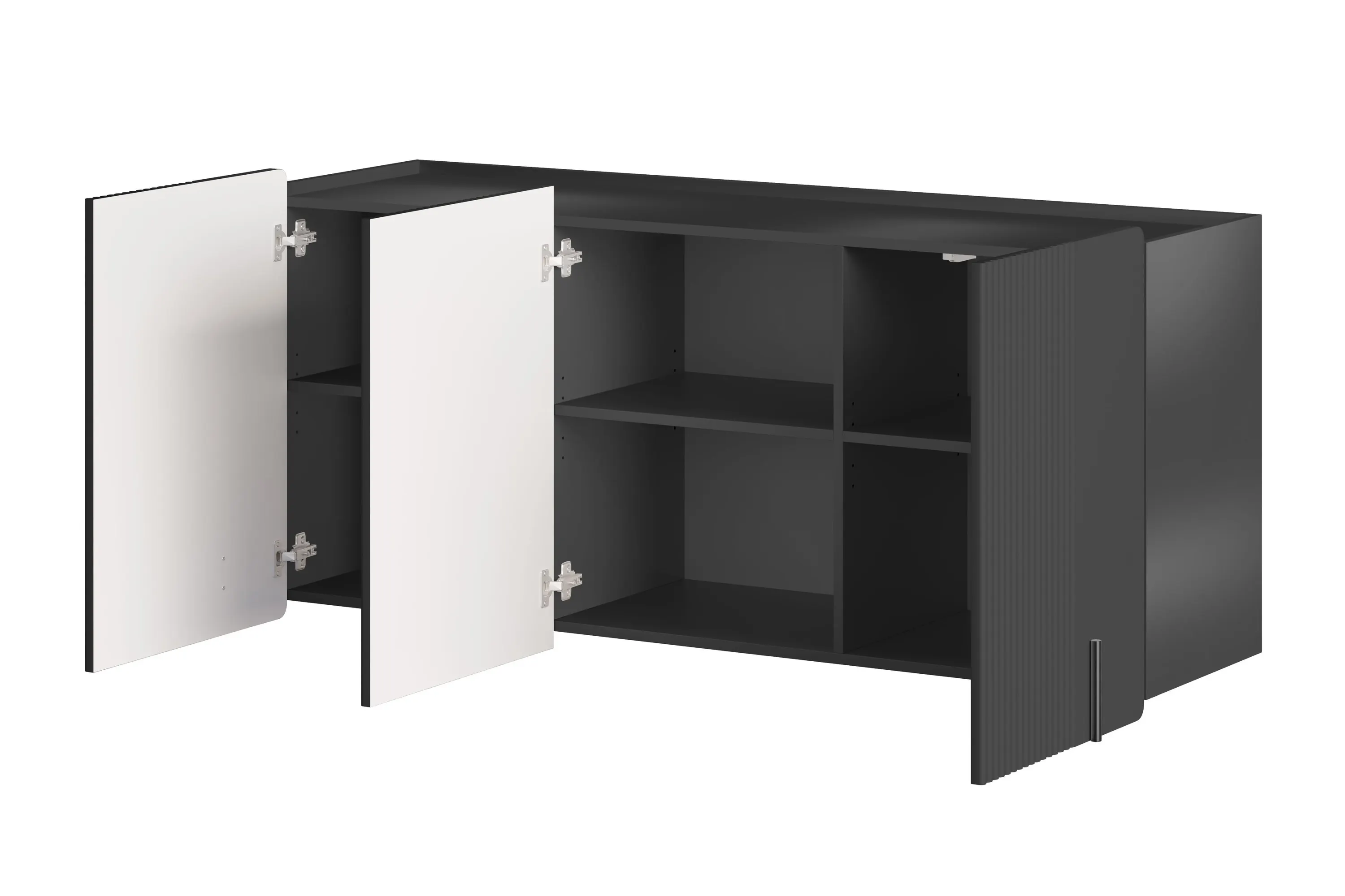 Komoda wisząca 3-drzwiowa MALMI 150cm - czarna - B_166975