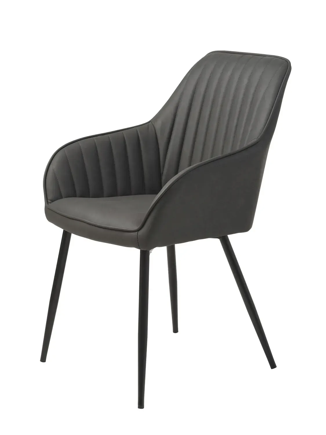 Krzesło tapicerowane MELFORT ekoskóra: ciemnoszary