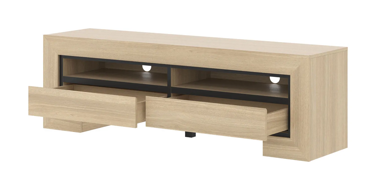 Komoda RTV z szufladami CUBA II 160 cm dąb samdal