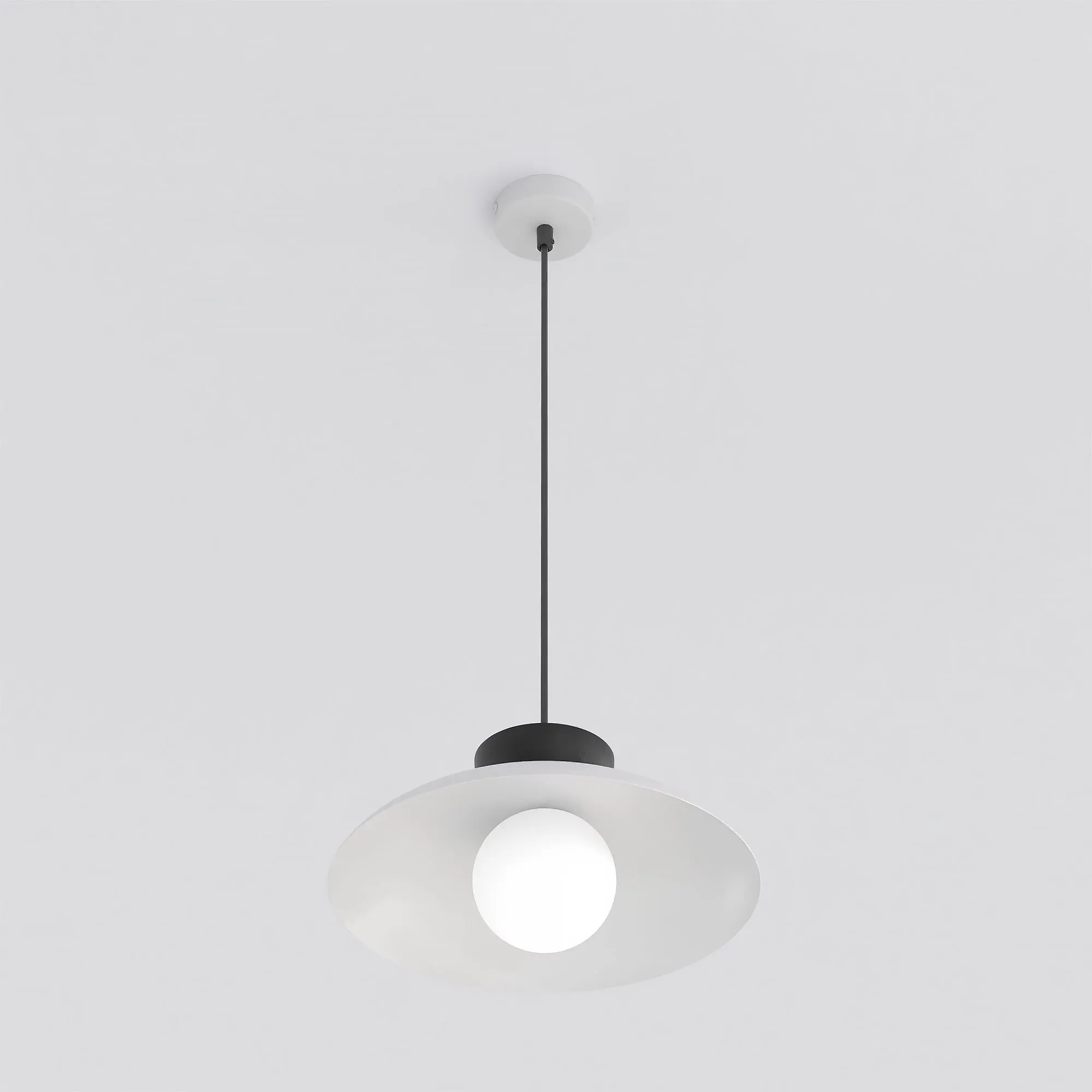 Lampa wisząca MULAN 1 GRAY BL czarna szara - 1621/3