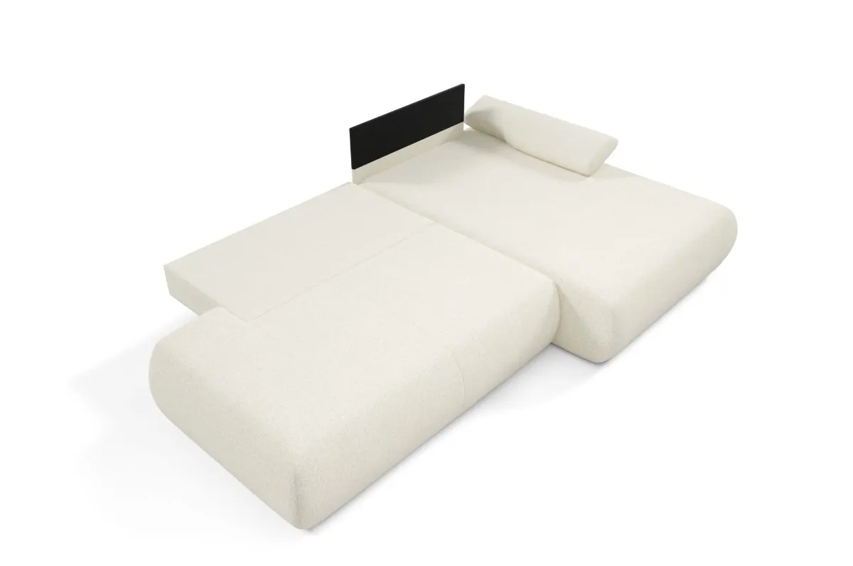 Narożnik rozkładany z pojemnikiem PUENTE 286 cm prawostronny kremowy - PUENTE_NAR_PUENTE03_P