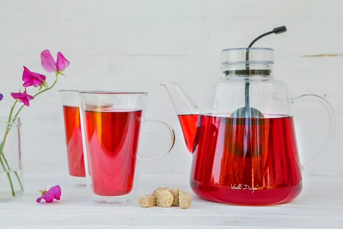 Dzbanek ze stalowym zaparzaczem AMO 1500ml transparentny — zdjęcie 2