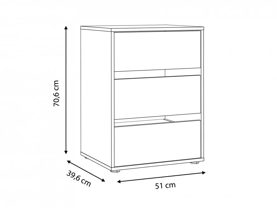 Komoda wewnętrzna szafy TWTK23-A06 Forte - TWTK23-A06