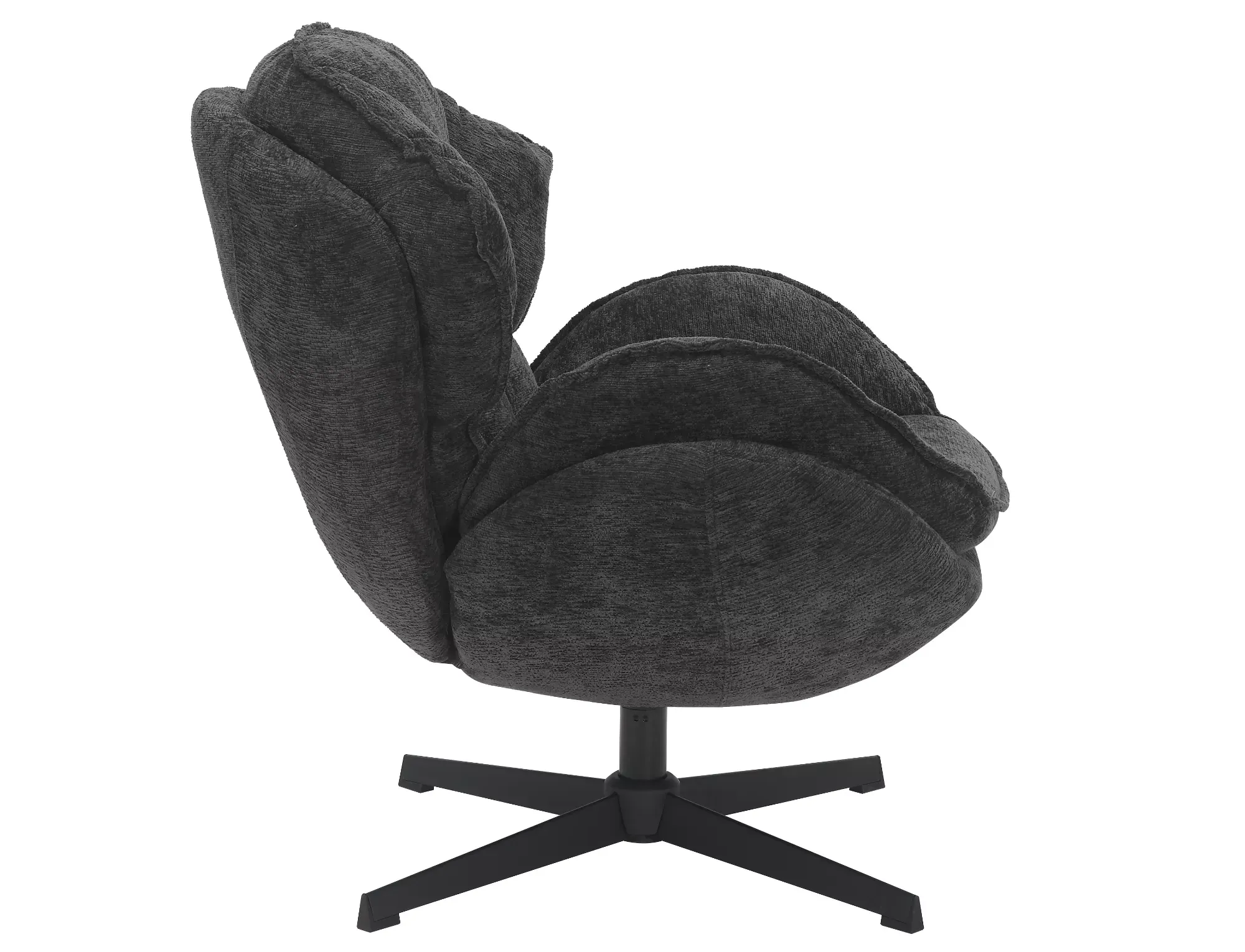 Fotel obrotowy BETTY czarny/czarna podstawa - BETTYC