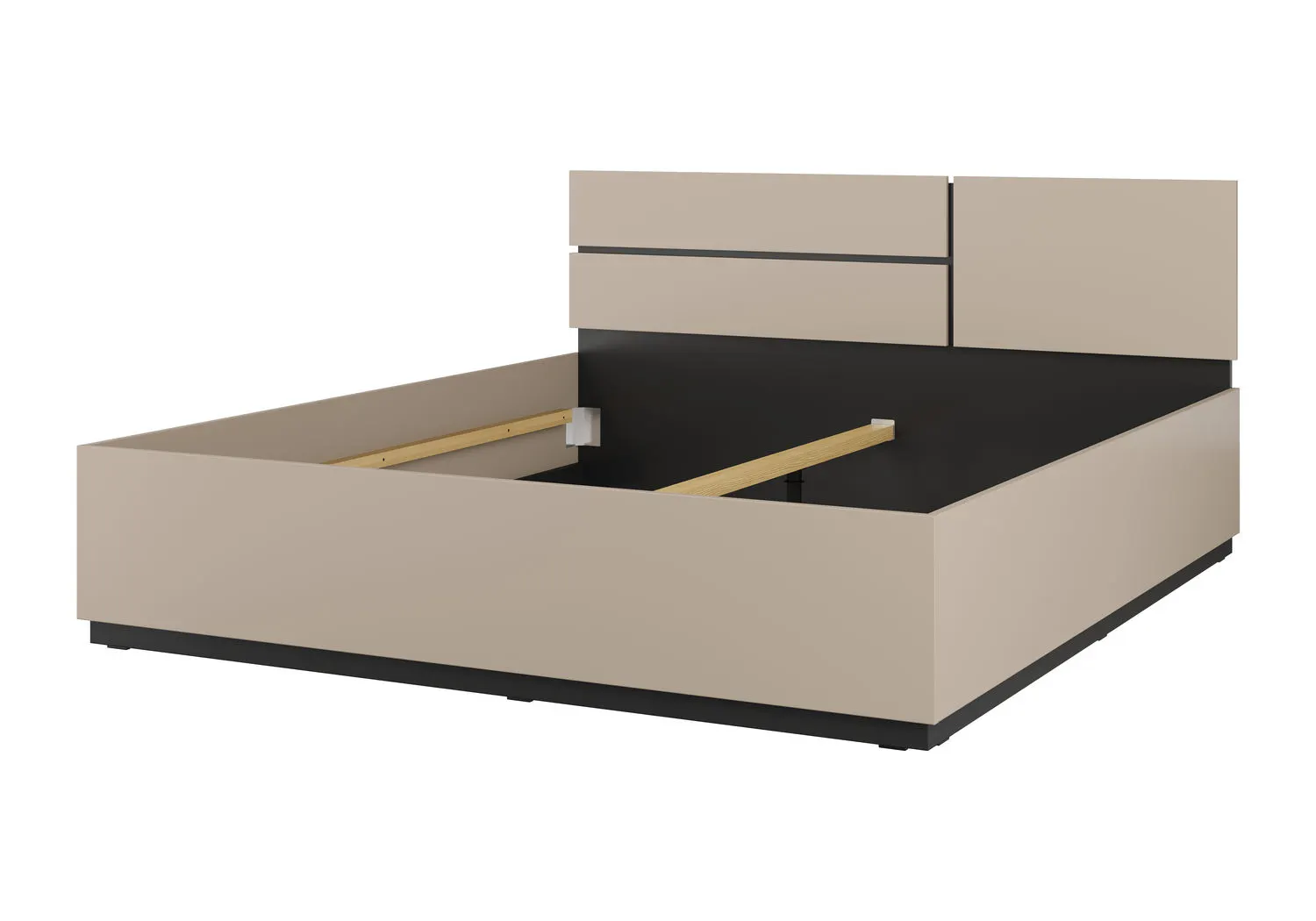 Łóżko z zagłówkiem CROSS S 32 180x200 congo czarny - 24CWMY32