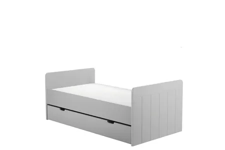 Łóżeczko-tapczanik CALMO 70x140 z regulacją wysokości szare - PIN_021-011-138