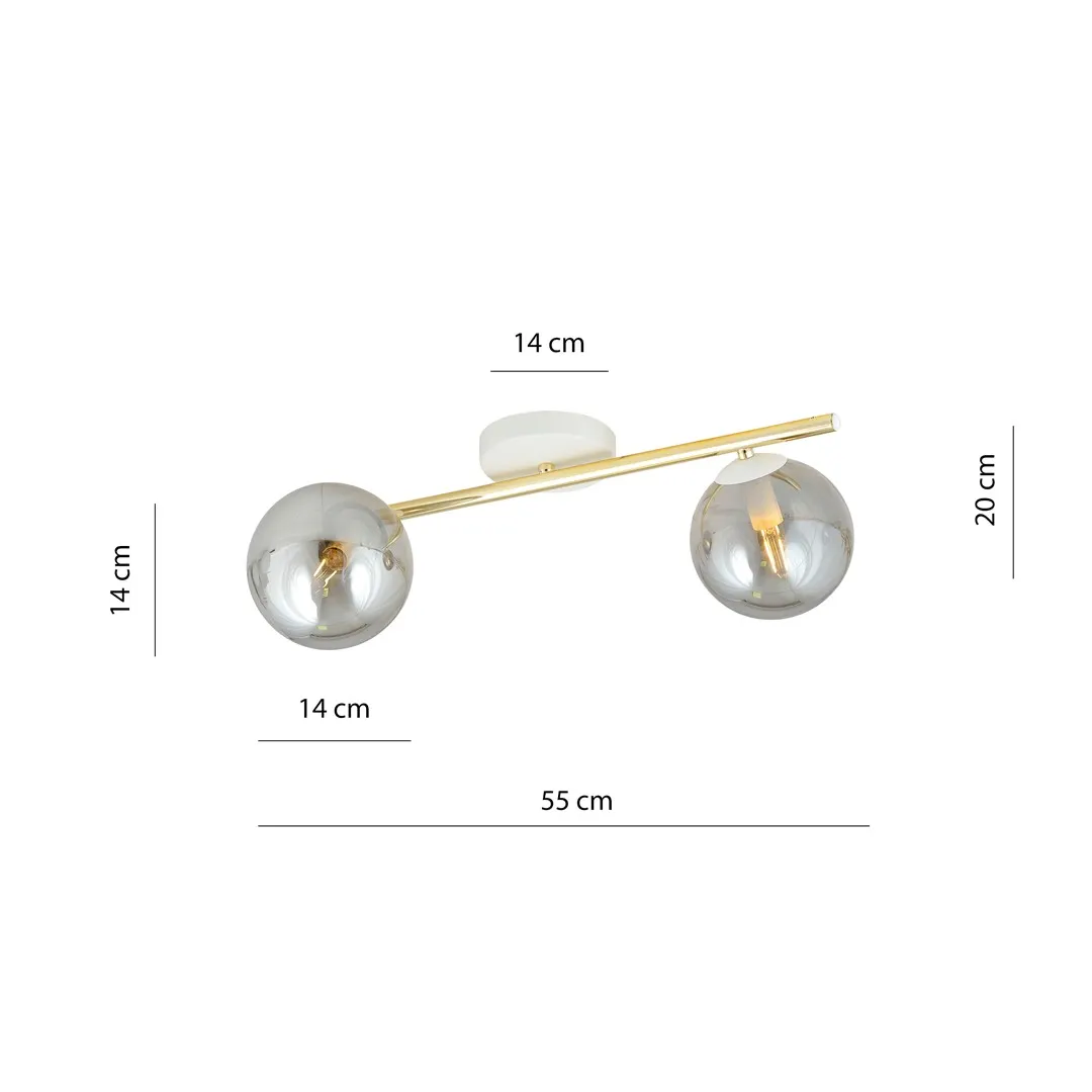 Lampa sufitowa SPLENDI Biały,Złoty 1247/2 - 1247/2