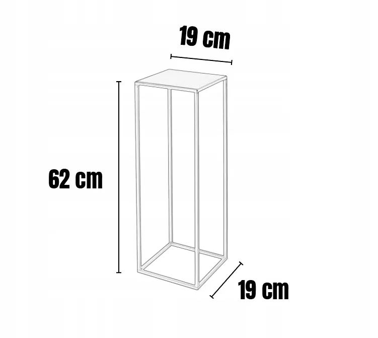 Kwietnik stojący metalowy EVRON M czarny - LD_TZ000088