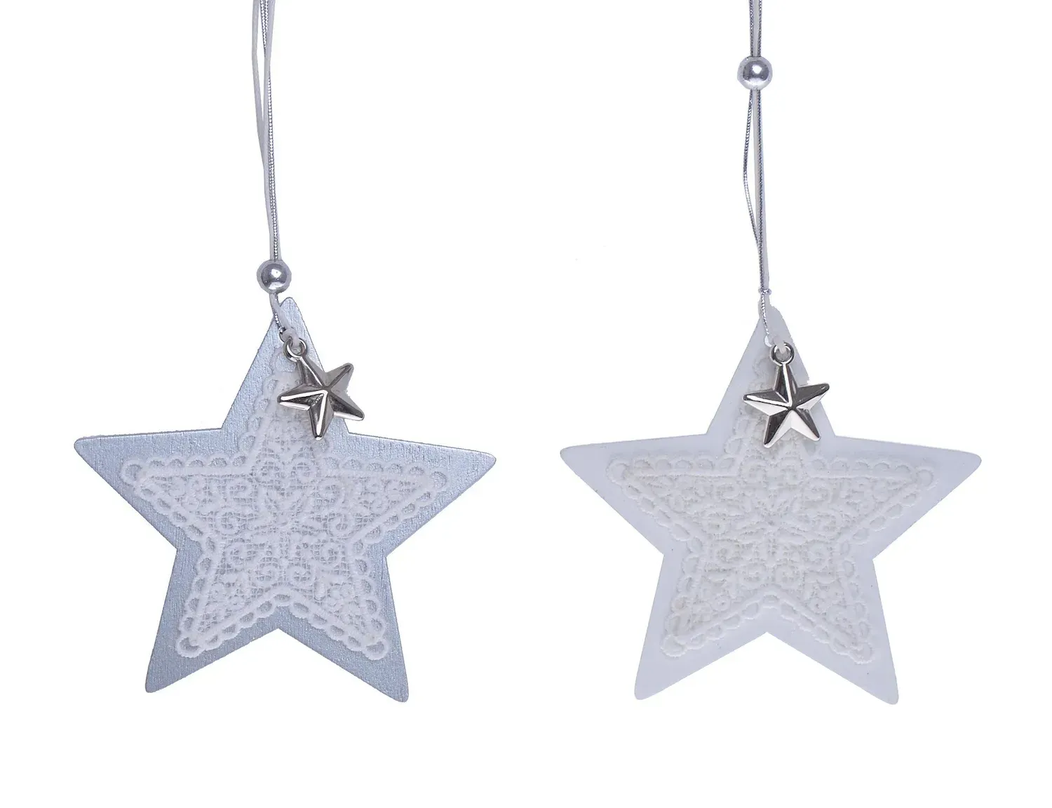 Drewniana zawieszka GWIAZDA mała zestaw 2 sztuk