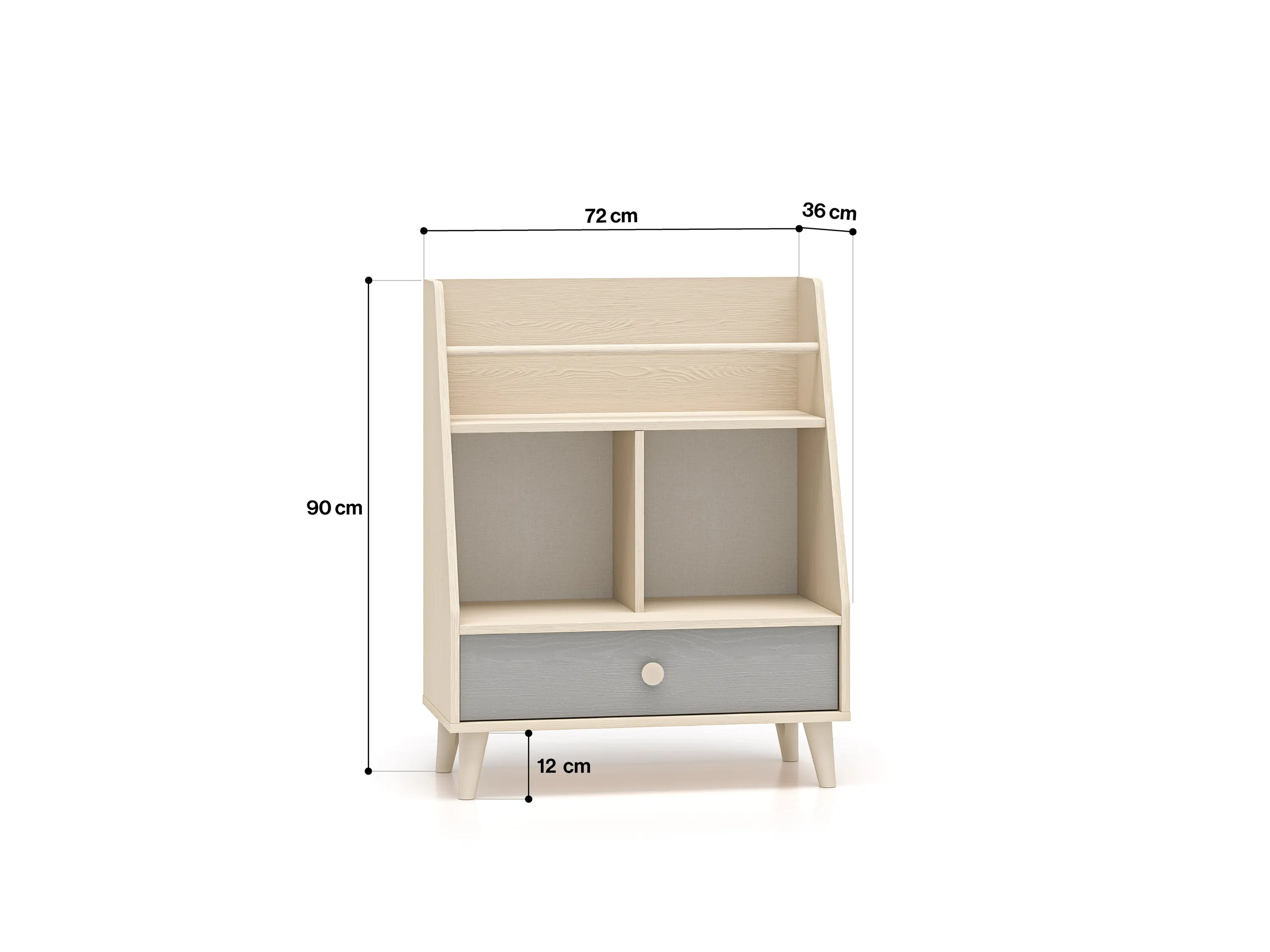 Komoda - organizer MEVEL 09 piasek pustyni, szary pallad - 1MEVE09-002