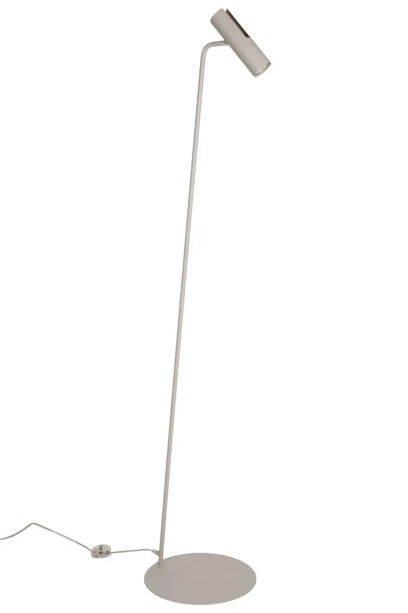 image lampa podłogowa, stojąca, metalowa, biała, LED
