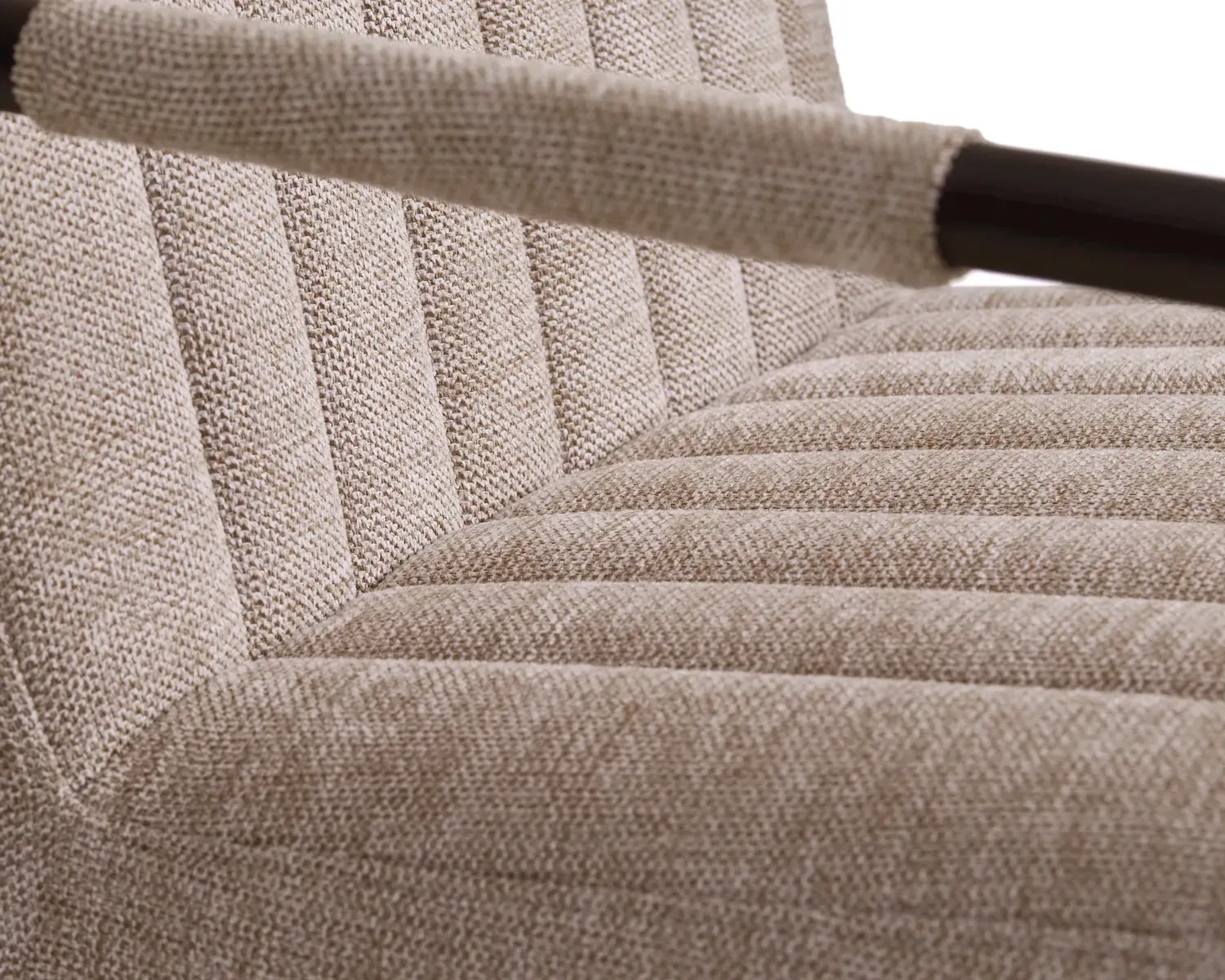 Fotel pikowany TROUT metalowy piaskowy - UN_51270004