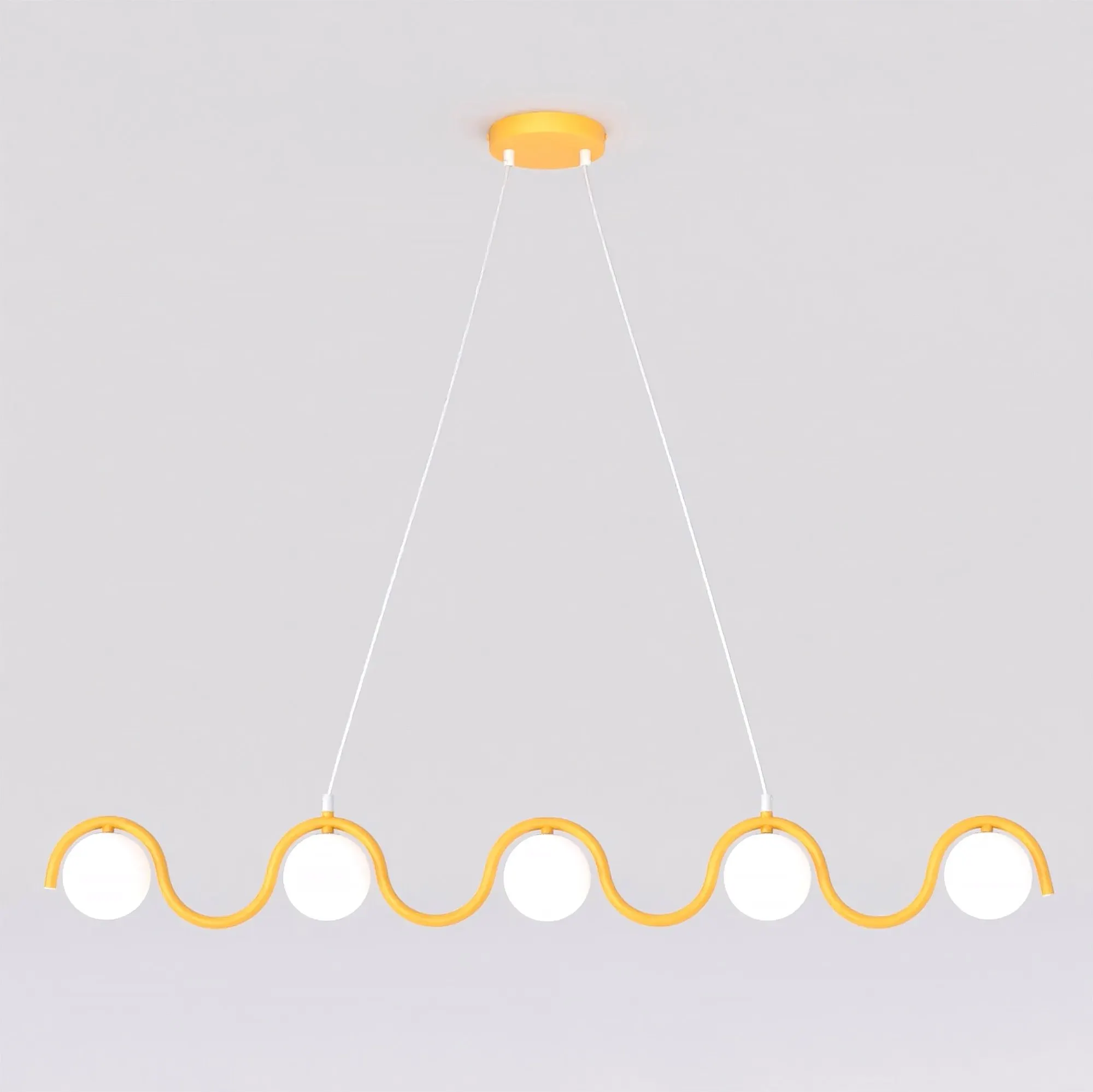 Falista lampa wisząca SINUS 5 pomarańczowa