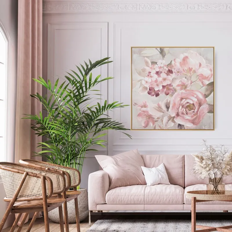 OBRAZ 611 80 X 80 CM CIEMNORÓŻOWY - EU_436656