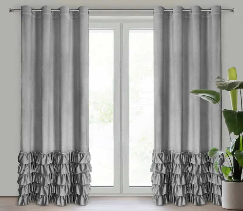 ZASŁONA GOTOWA CARLI 140 X 250 CM SREBRNY ZASŁONA GOTOWA CARLI 140 X 250 CM SREBRNY