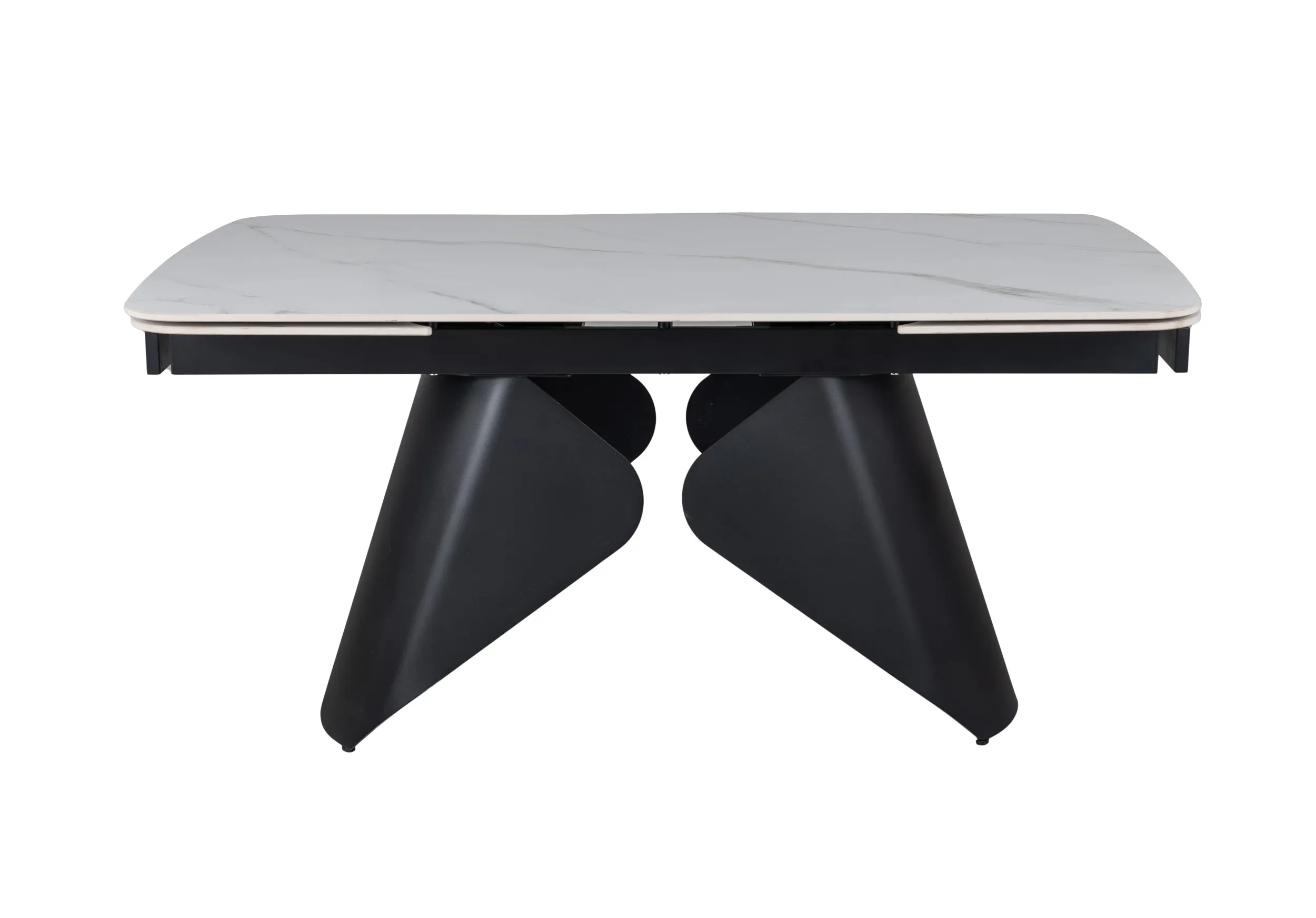 Stół rozkładany ARMANDO 90x160(240) ceramiczny blat biały mat stelaż czarny mat - ARMANDOBC160