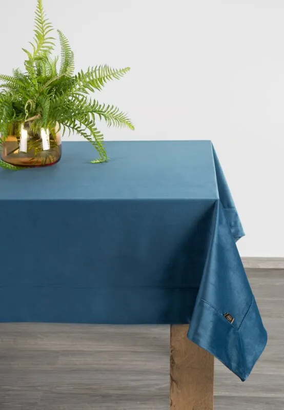 OBRUS VELVET 145 X 180 CM GRANATOWY