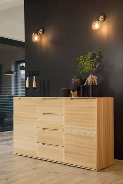 Komoda bukowa KD422 Naturalny DREWMAX — zdjęcie 8