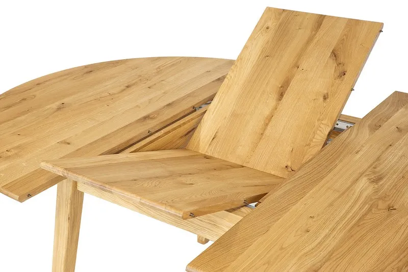 Stół dębowy okrągły ST392 Naturalny 118(158) DREWMAX - 50056