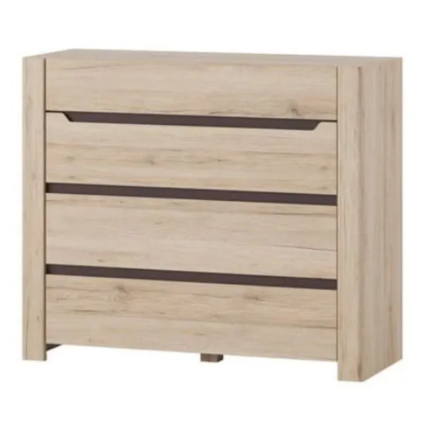 Komoda DESJO 11 z szufladami dąb sanremo 110x93x42cm
