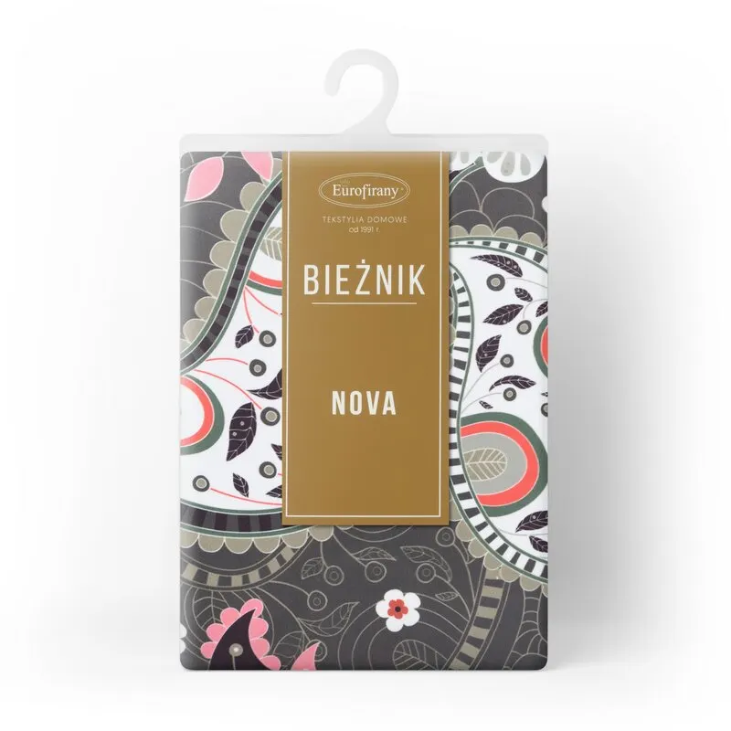 OBRUS ALVINA 35X180 CM CZARNY - EU_360236